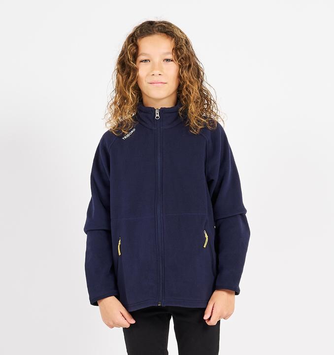 Produktbild Tribord Fleecejacke Segeln Kinder warm 100 blau/schwarz (8, 9, 10)