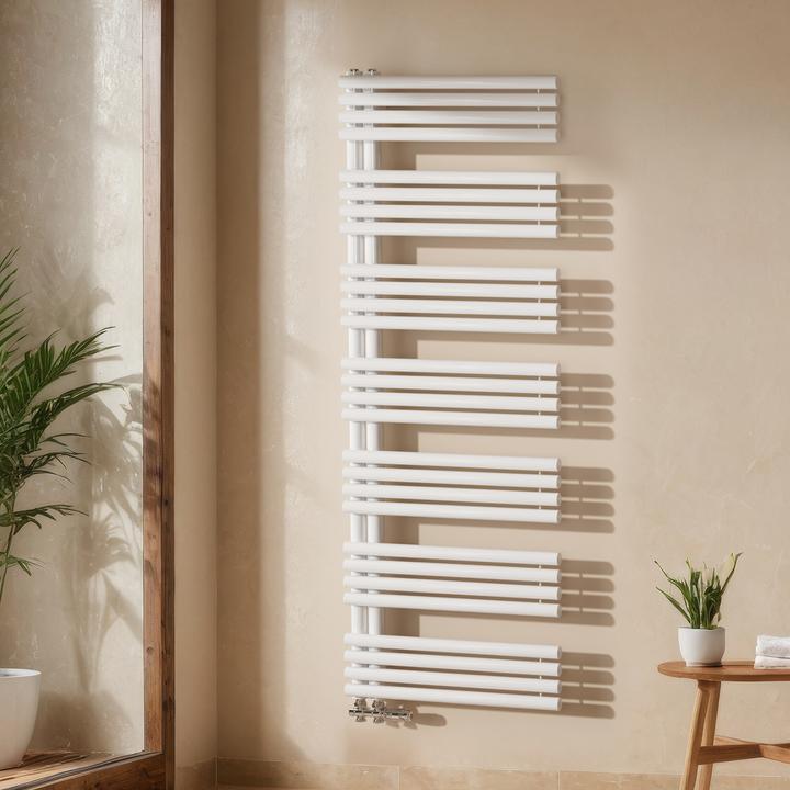Actual product image Emke Towel radiator 1660×600mm with side connection, bathroom radiator, towel rail, towel warmer in