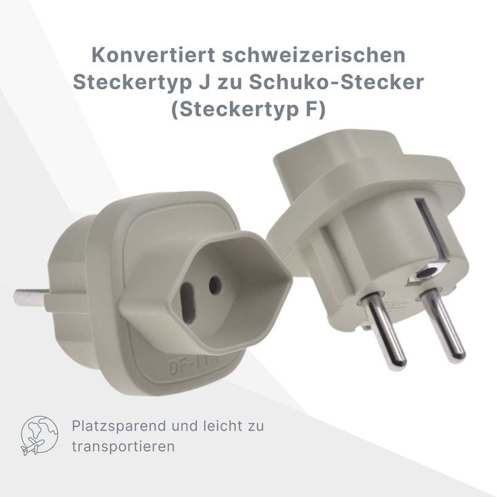 Produktbild Hermex Steckdosenadapter Schweiz zu Schuko