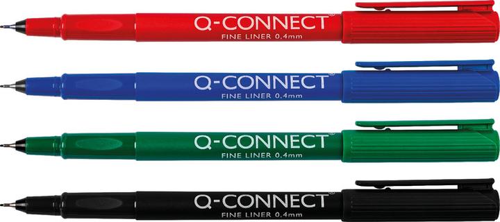 Actual product image Q-Connect Fineliner (Black, 10 x)