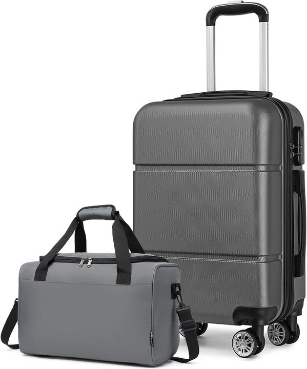 Kono Gepäck-Set, 2-teilig Kabinenkoffer mit Reisetasche (Handgepäck (bis 50l))
