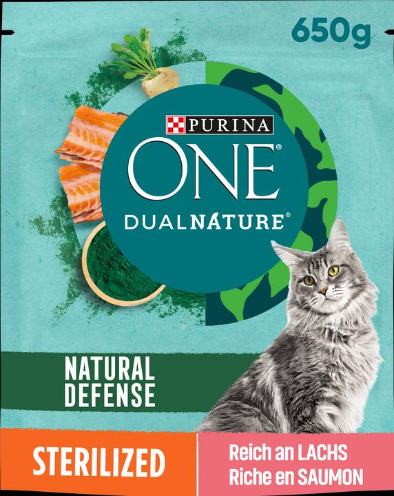 Produktbild Purina ONE Trockenfutter Dual Nature Sterilised Lachs&Spirulina (Adult, 1 Stk., 700 g)