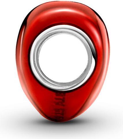 Image du produit Pandora Charm coeur métallique rouge (Argent 925, Émail)