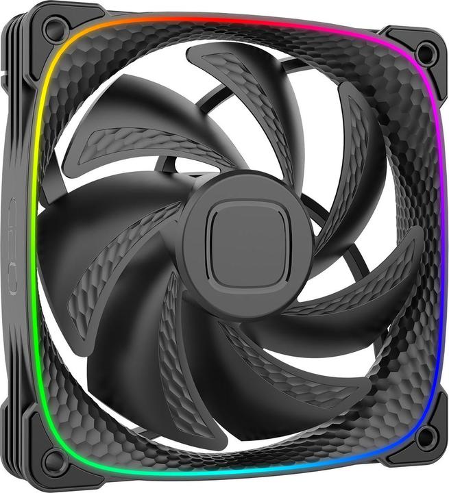 Actual product image Geometric Future Squama 2503B RGB fan - 120 mm, black (120 mm, 1 x)