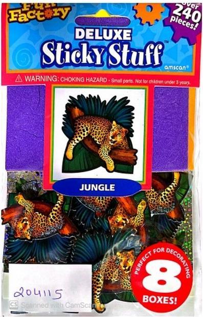 Produktbild Amscan Dschungel Aufkleber Deluxe 240erPack