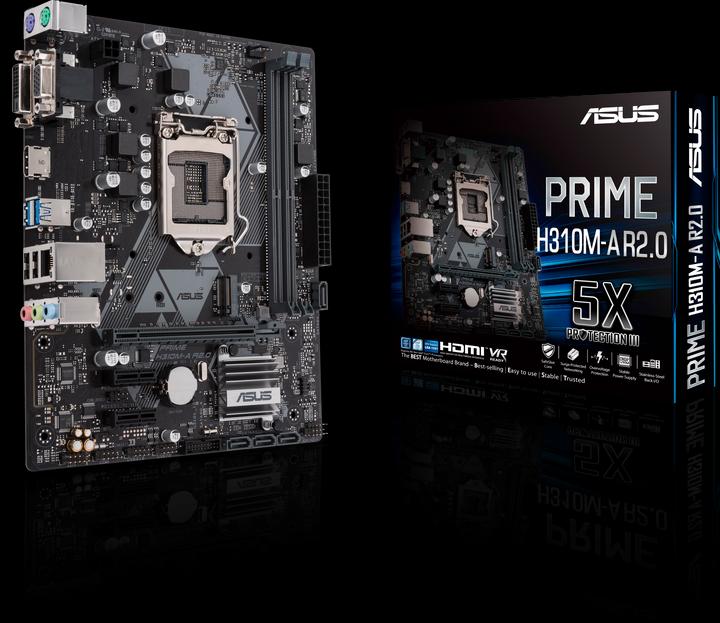 Produktbild ASUS PRIME H310M-A R2.0 S1151V2 MAT (LGA 1151, Intel H310, mATX)
