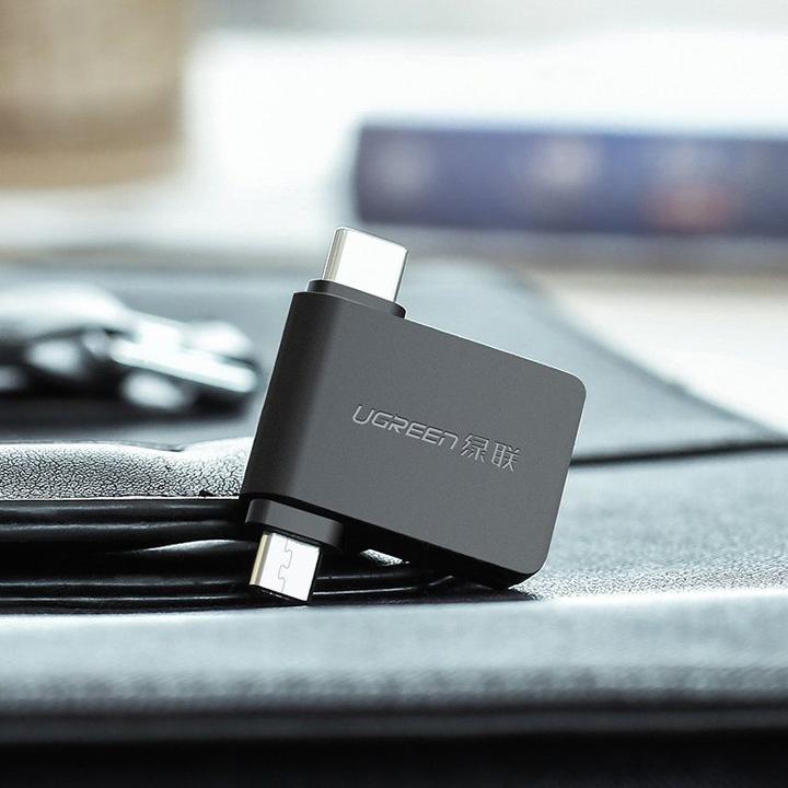 Actual product image Ugreen Micro USB + USB-C to USB-A 3.0 Adapter (USB Type C, USB-A)