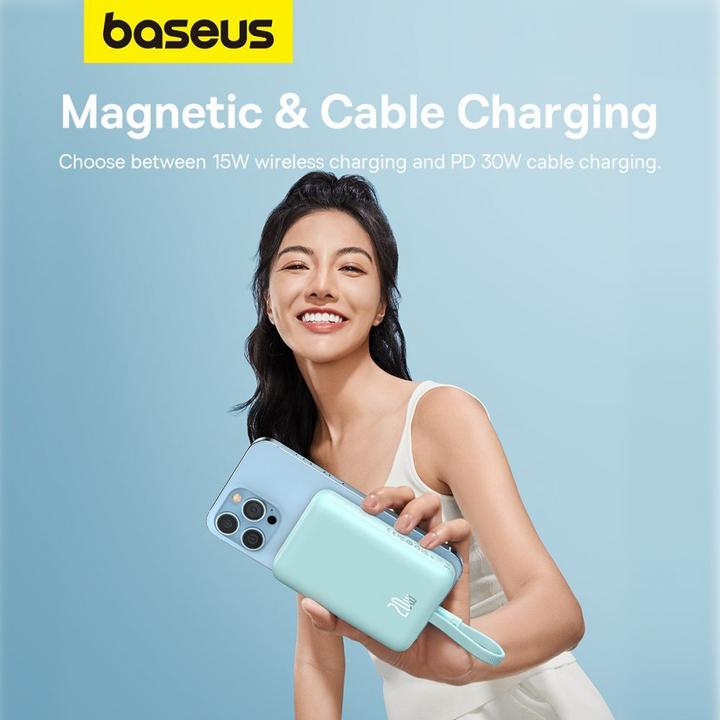 Produktbild Baseus Powerbank Magnetic Mini 10000mAh 20W MagSafe (mint) (10000 mAh, 20 W, 38.50 Wh)