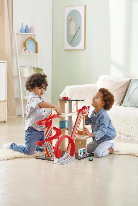 Actual product image Hape Stunt track with charging station