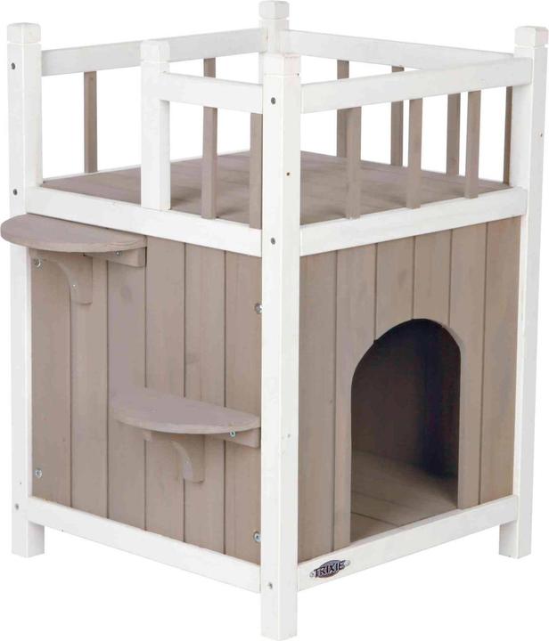 Immagine prodotto Trixie Casa con balcone (45 cm, Grigio e bianco)