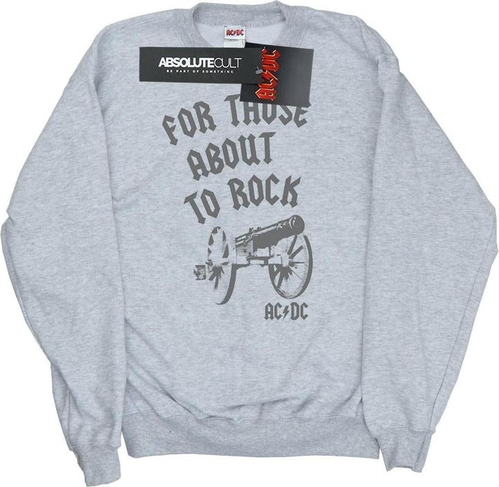 AC/DC Mens For Those About To Rock Cannon Sweatshirt aus Baumwolle