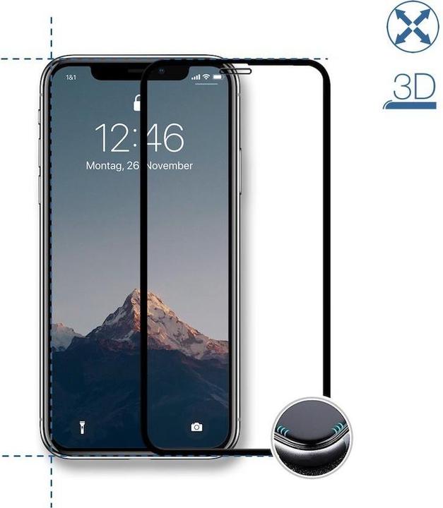 Actual product image Woodcessories Premium Glass 3D (1 Piece, Apple iPhone X)