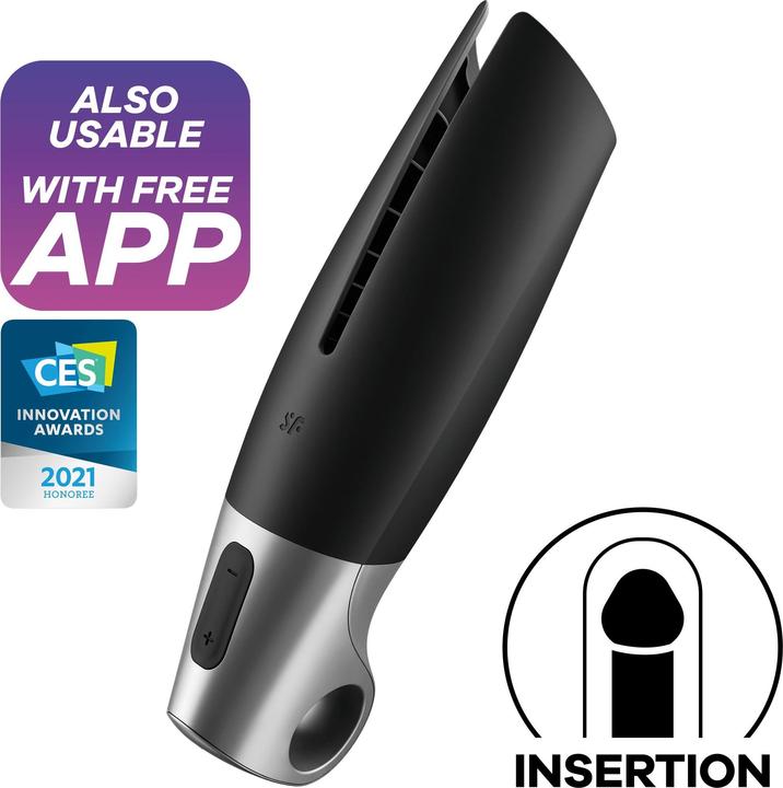 Actual product image Satisfyer Power Masturbator - Black / Silver