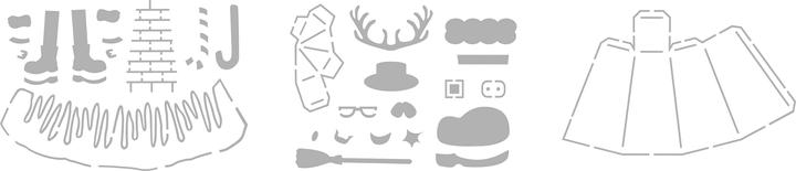 Image du produit VBS Set de pochoirs "Boîtes de Noël", 3 pièces