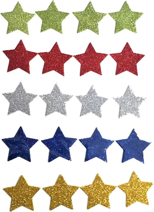 Immagine prodotto Haza Witbaard Stelle adesive in schiuma glitterata, 54st.