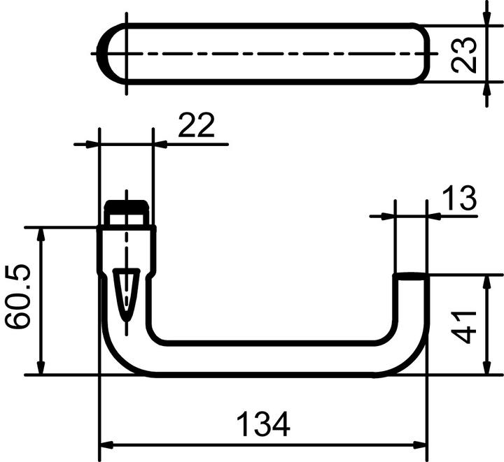 Actual product image Glutz Lever handle 50040 Mercury (Door handle)
