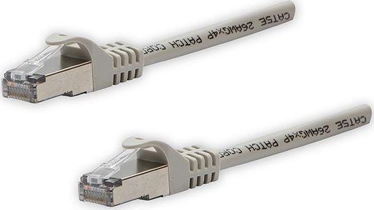 Nenurodyta FTP patchcord, Cat.5e, RJ45 M-10m, shielded, gray, pure copper economy (FTP, CAT5e, 10 m)