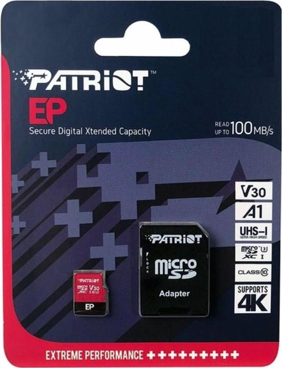 Immagine prodotto Patriot EP Pro Micro SDXC 1TB (512 GB, microSDXC, U3, UHS-I)