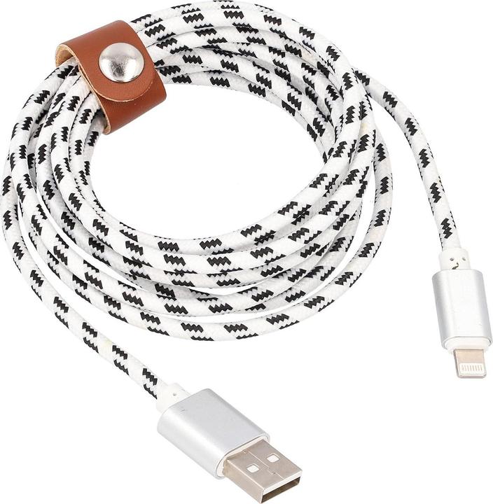 JTI Lightning to USB charging cable, woven - 2 m (2 m)