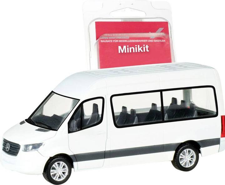 Produktbild Herpa 013468 H0 Bus Modell Mercedes Benz Sprinter Bus Hochdach, weiss