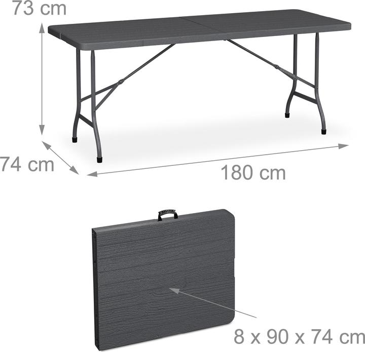 Produktbild Relaxdays Gartentisch (180 cm)