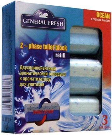 Actual product image General Fresh Toilet Freshener - Soap Ocean 3x40 G