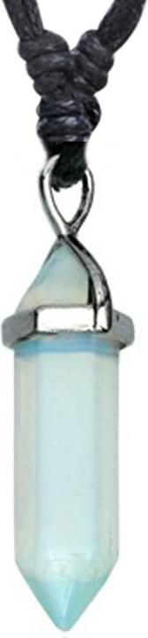Image du produit Star Piercing Collier noir pendentif cristal en pierre opalite (Minéral, Laiton)