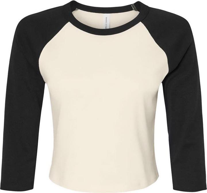 Bella Canvas kurzes TShirt Raglanärmel 34 Ärmel