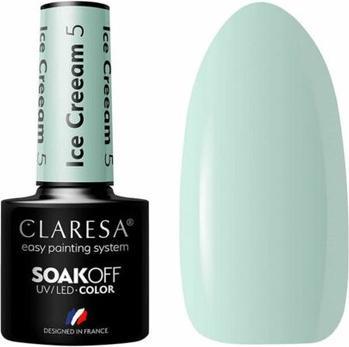 Produktbild Claresa Soak Off Hybrid Nagellack Ice Cream 5 5ml (Blau, UV-Gel Lack)