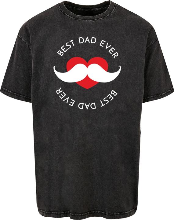 Actual product image Merchcode Fathers Day - Best dad Acid Washed Heavy Oversized Tee - 112923 (XXL)