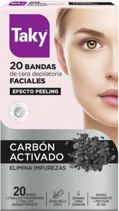 Produktbild Taky CARBON ACTIVADO bandas cera faciales depilatorias 20 uds (20 x)