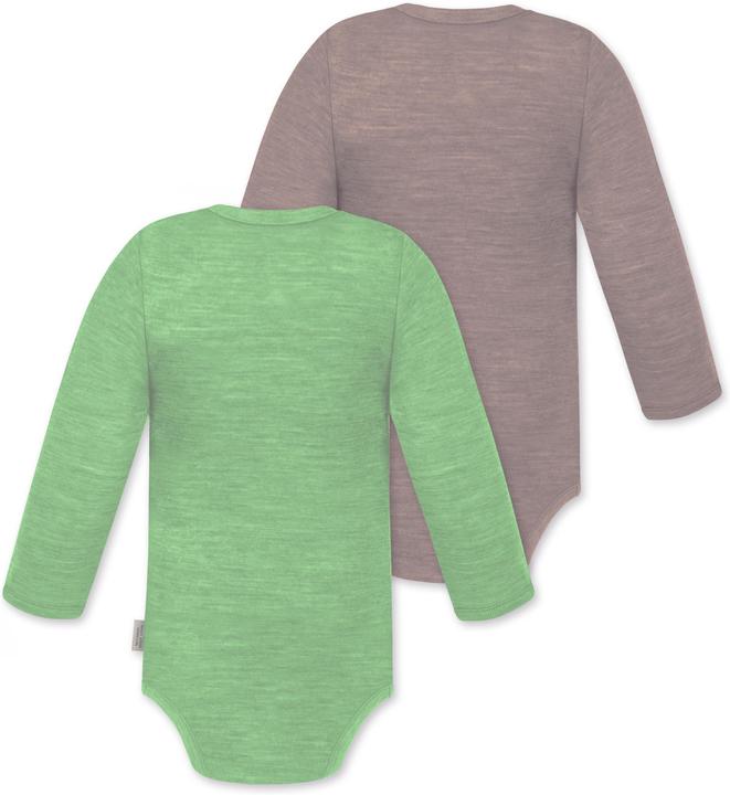 Produktbild Normani 2er Pack Baby Merino Langarmbody „Tuai" - 9401 (74)