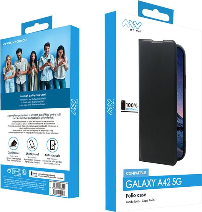 Produktbild My Way Myway Folio Case Noir Xiaomi Redmi Note 9s/ 9 Pro (Realme 9 Pro+, Xiaomi Redmi Note 9S)