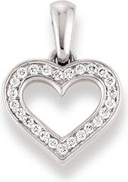 Natsumi Schmuck Anhänger Herz Diamant Weissgold 18K/750 (750/18 K Weissgold)