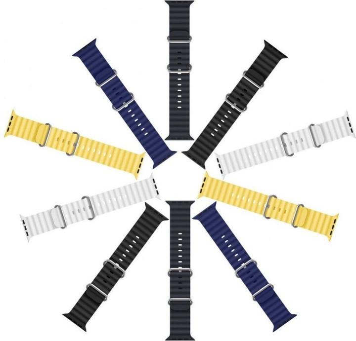 Produktbild Dux Ducis Strap Watch Strap 8 / 7 / 6 / 5 / 4 / 3 / 2 / SE (45 / 44 / 42mm) Silicone Band Bracelet B (44 mm, 45 mm, 42 mm, Edelstahl, Silikon (liquid))
