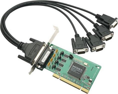 Moxa PCI KORT, 4 PORTS RS-232, (5/12)