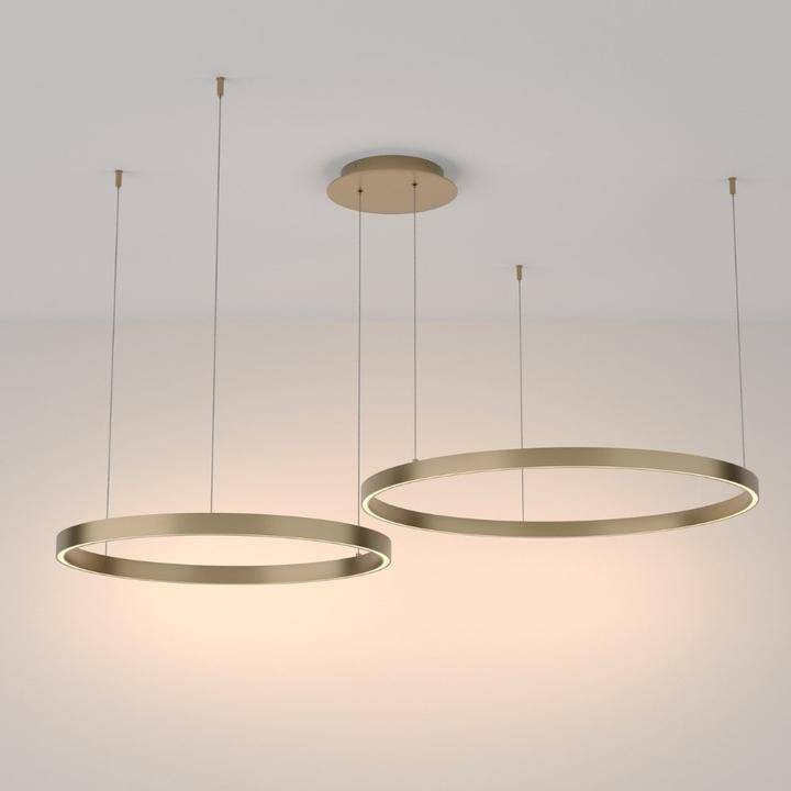 Immagine prodotto Maytoni Lampada a sospensione Rim LED, luce a sospensione 2x 88W ottone 85Ra bianco caldo (2600 lm)