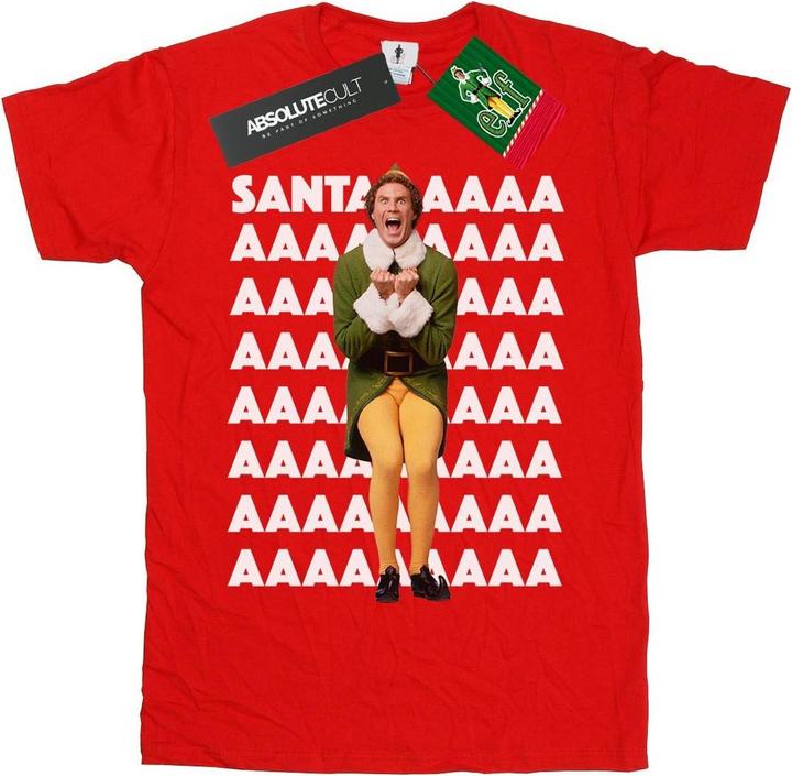 Immagine prodotto Elf Buddy Santa Scream Maglietta Ragazzi (140, 146)