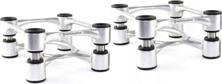 Isoacoustics Aperta Speaker Ontkoppeling Stands, Per Pair, Aluminium-Zilver (1 pair, Stand, Tiltable)