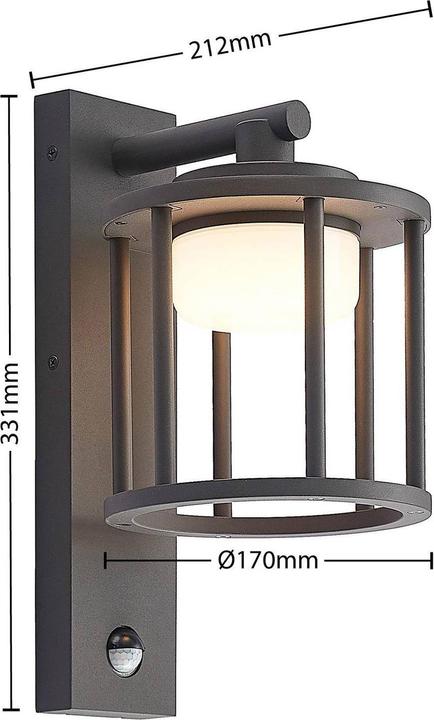 Produktbild Lucande Berenike Aussenwandleuchte mit Sensor (GX53, IP44)