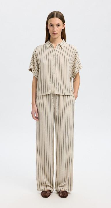 Immagine prodotto Selected Femme Slfviva Ss Striped Cropped Shirt Noos (34)