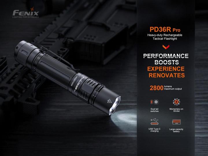 Actual product image Fenix PD36R PRO, LED torch, USB-C (14.58 cm, 2800 lm)