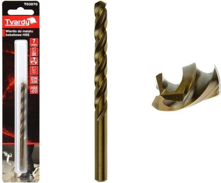 Actual product image Tvardy HSS M35 7 mm cobalt metal drill bit (7 millimetres)