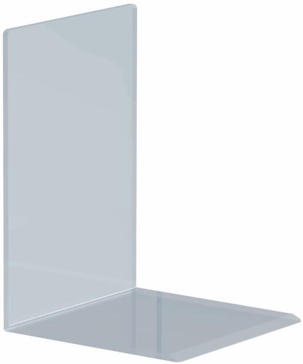 Actual product image Maul Acrylic bookend, crystal clear, 120 x 120 x 170 mm bevelled edges, material thickness 3.5 mm (12 x 12 x 17 cm)