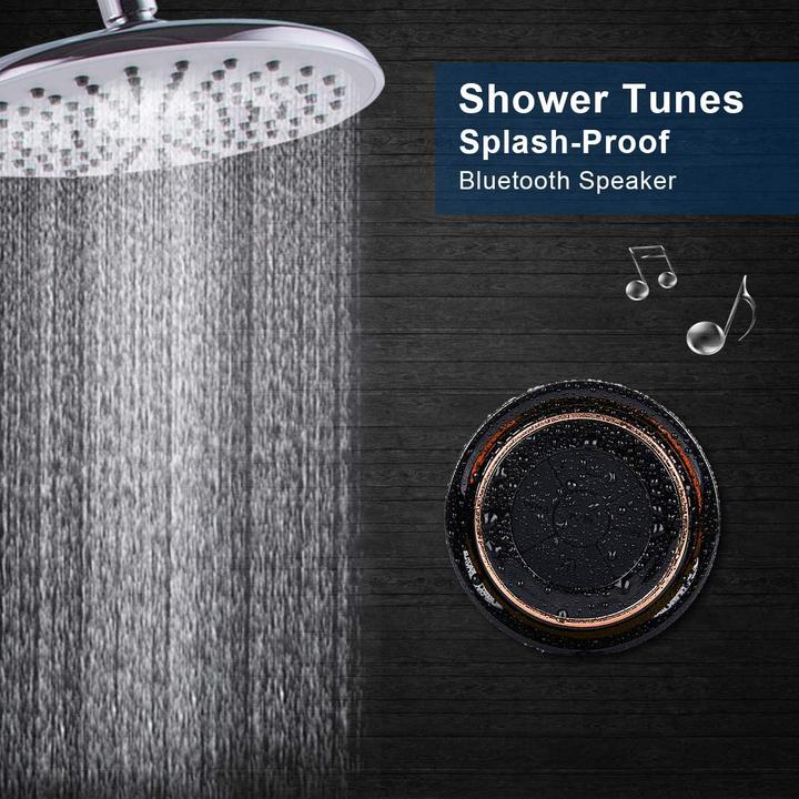 Image du produit Haissky Haut-parleur de douche Bluetooth (12 h, Fonctionnement sur batterie)