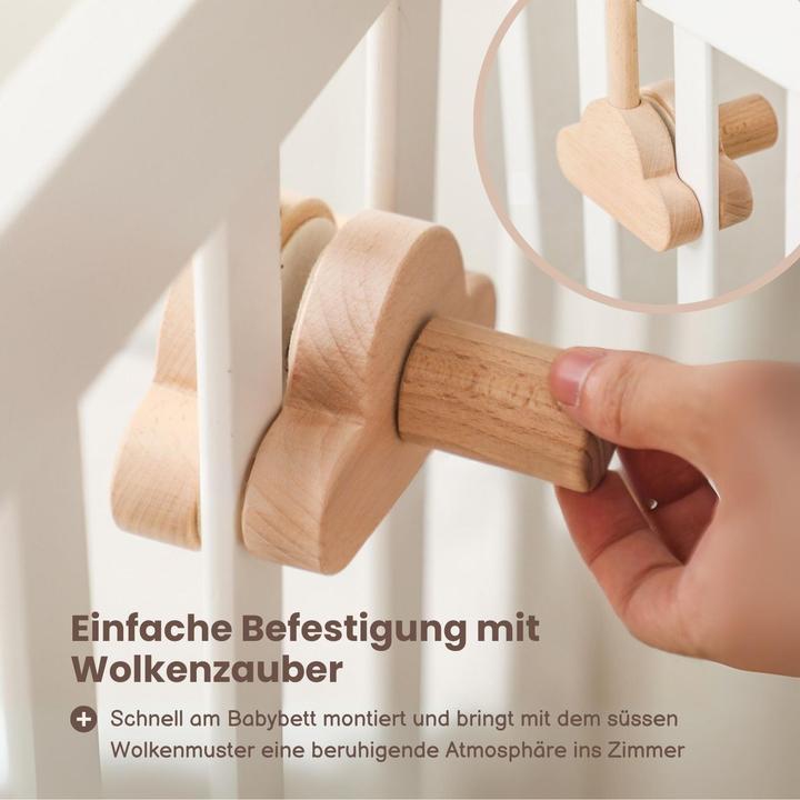 Immagine prodotto Hermex Mobile Halterung Babybett Wolken Glockenhalter Spieluhr Arm