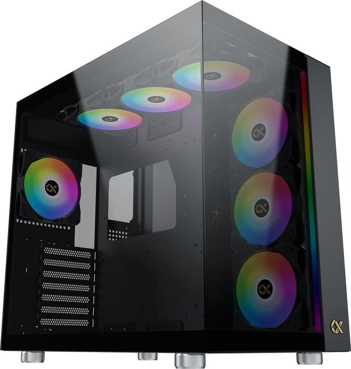 Xigmatek Boitier Moyen Tour E-ATX Aqua Ultra RGB avec panneaux vitrés (Noir)