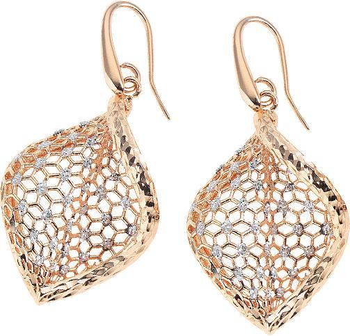 Ottaviani Bronze earrings with silver glitter