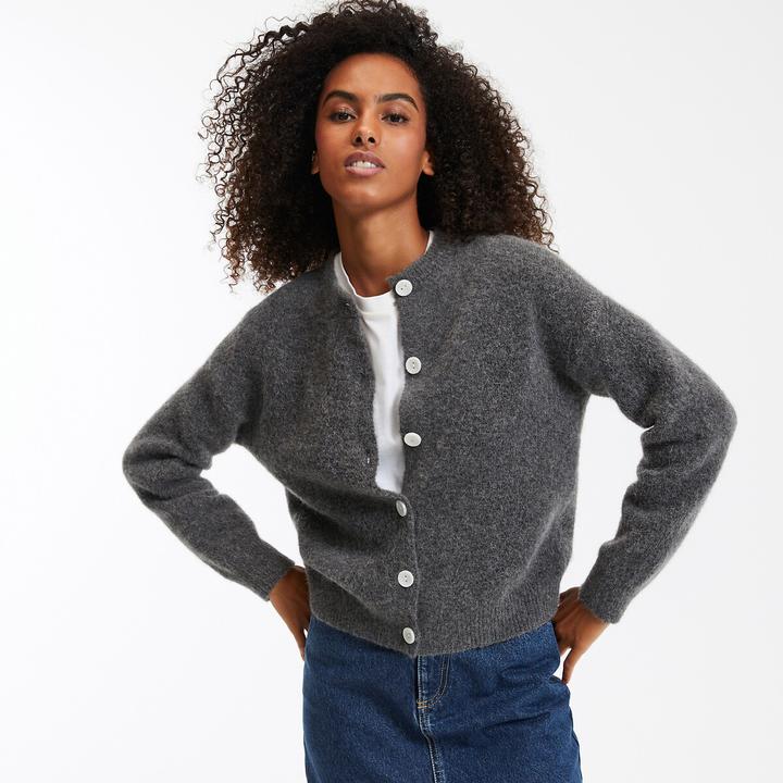 Immagine prodotto La Redoute Collections Cardigan mit rundem Ausschnitt (XXL)