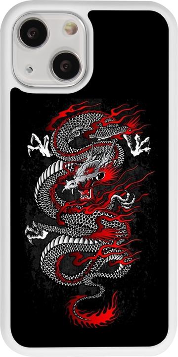 Immagine prodotto PhoneLook Cover Silicone Bianco Stile Giapponese Tatuaggio Drago Rosso Nero (Apple iPhone 13 mini)